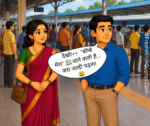 😂 बॉम्बे फीमेल का इंतज़ार! 🚆😝